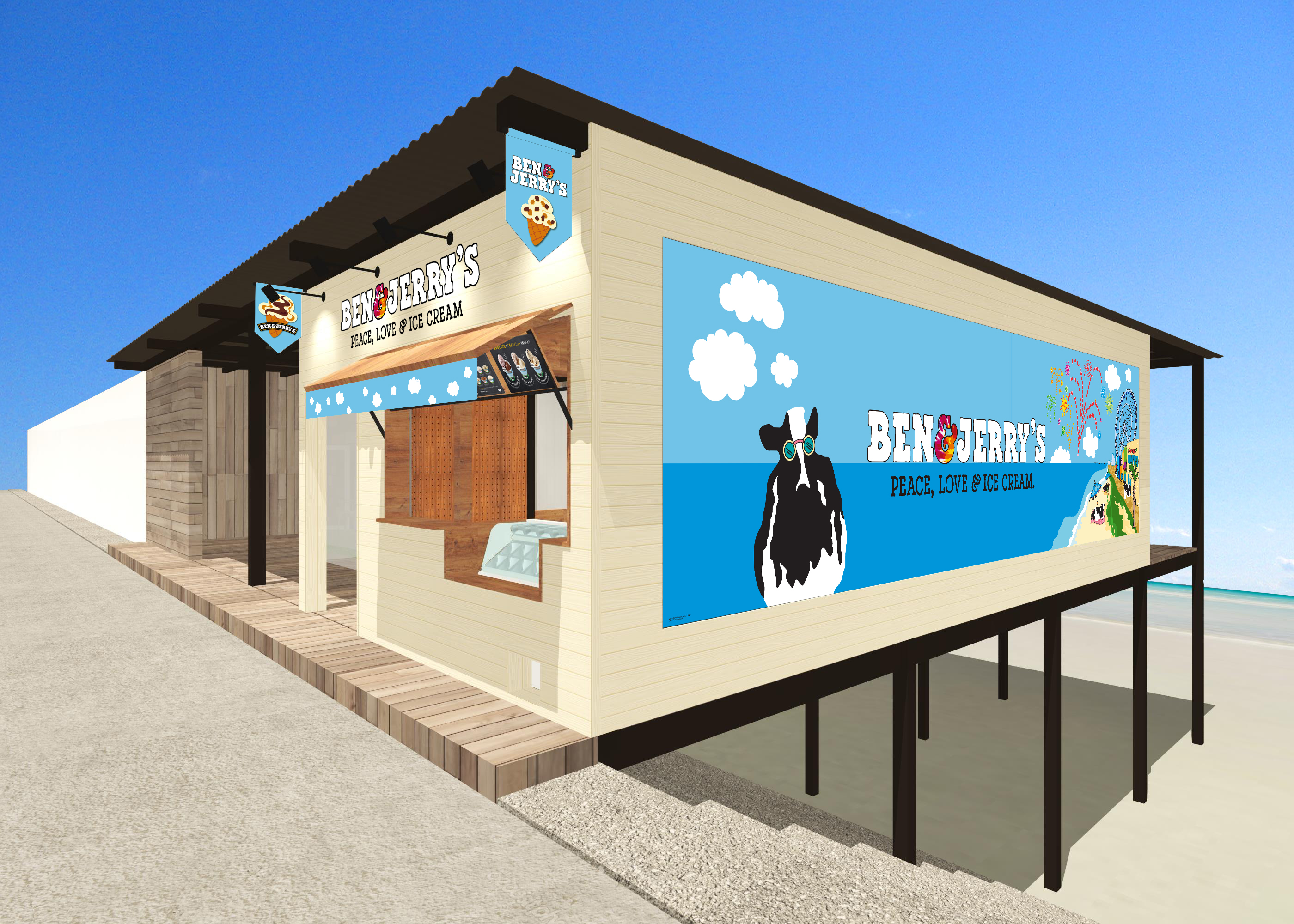 期間限定でBen&Jerrys江ノ島ビーチハウスがOPEN!!