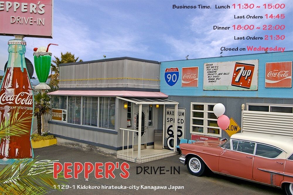 まるで映画の世界！？50’sスタイルがとっても可愛い『PEPPER’S DRIVE-IN』⛽️💕