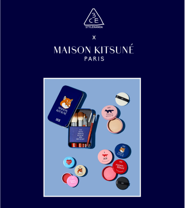 いよいよ🎉 ”3CE× MAISON KITSUNE”のコラボアイテムが『日本国内店』にも登場😂🙌🇯🇵