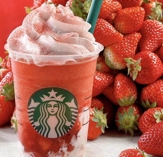 スタバ新作で楽しむ「イチゴ過ぎる、イチゴ感」🍓全身イチゴのフラペチーノ®誕生😋✌️