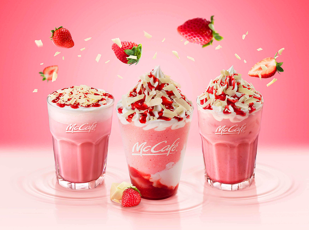 マックカフェから今年も登場♡甘酸っぱくて可愛い『ホワイトチョコストロベリースムージー』🍓