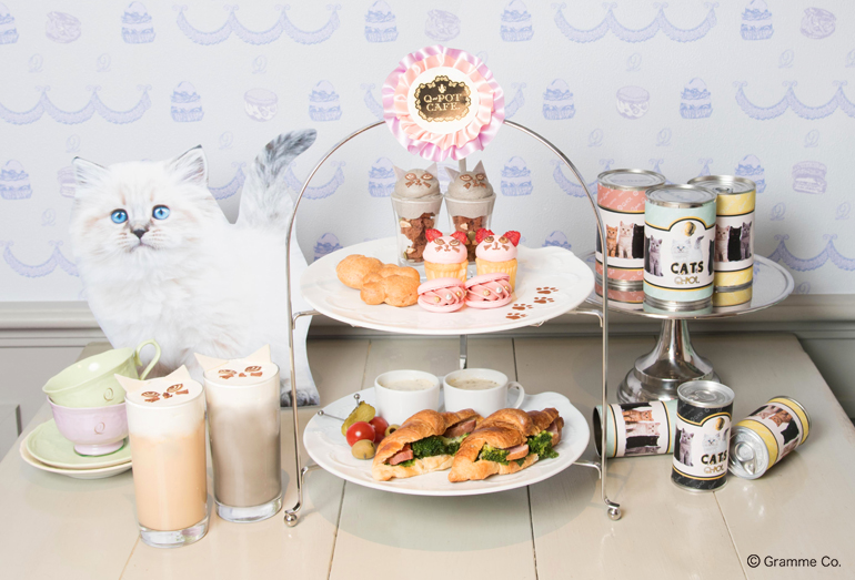 アクセサリーも食事もネコ尽くし♡「Q-pot“ネコ”CAFE.」が4月27日(土)にスタート🐈💕