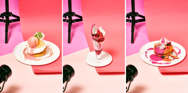 フォトジェニックな#pinkfood💓カフェ＆ブックス ビブリオテークで開催🍓🍒🍎