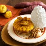 秋の味覚がパンケーキに🥞💕Eggs ’n Things『スイートポテトパンケーキ』🍠