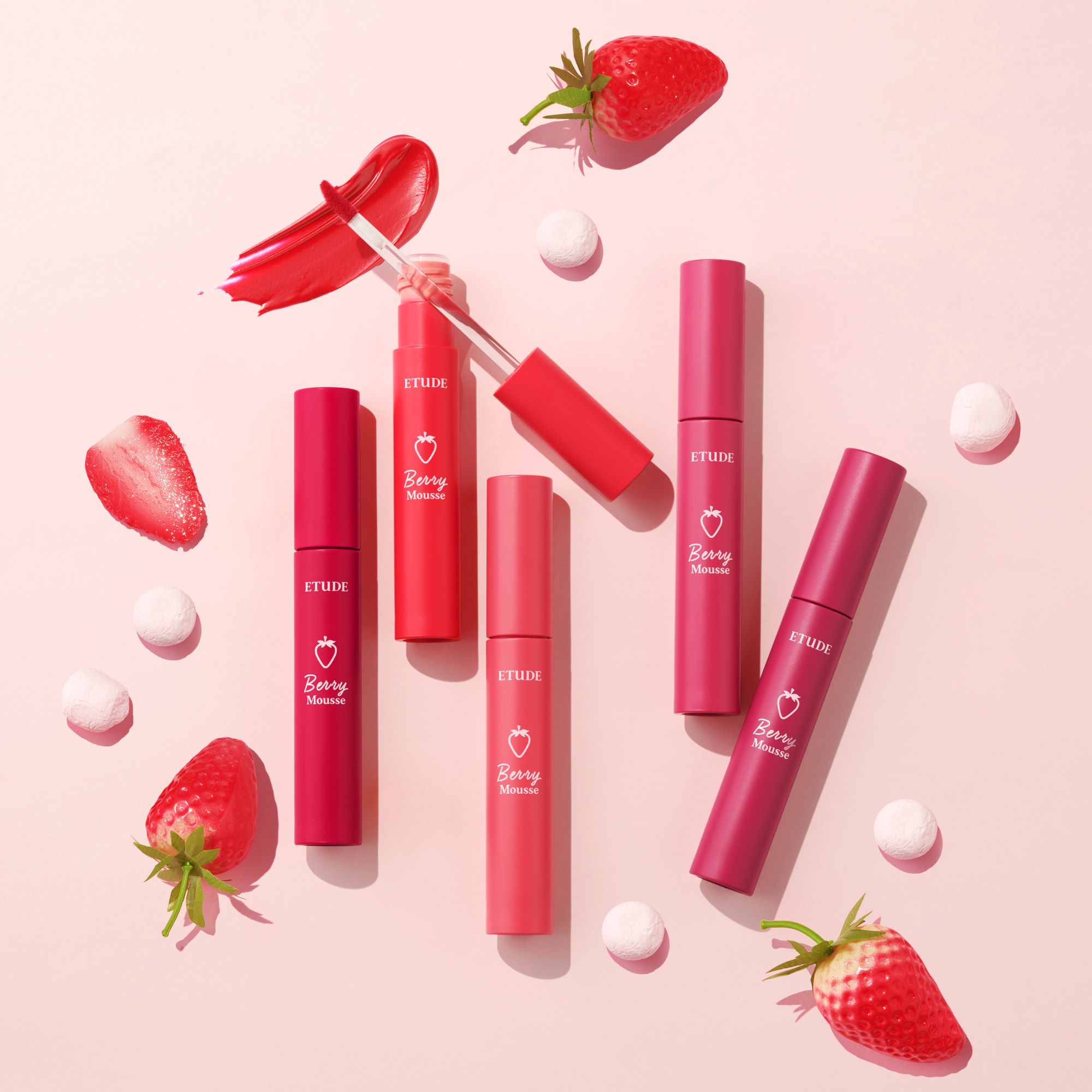 ふんわりムースが鮮やかに発色💄💟ストロベリーのようにラブリーな唇に🍓💋『ベリームースティント』新登場💜