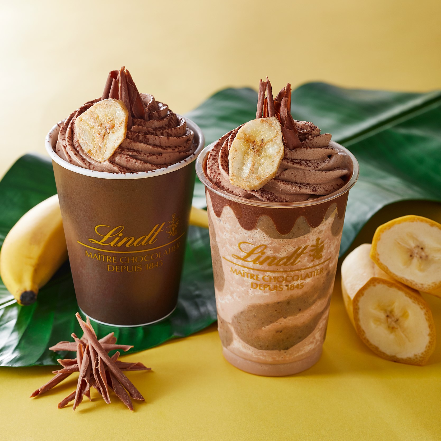 【Lindt】バナナの濃厚な甘みと香りが広がる🍌🧡 新チョコレートドリンクが登場🍫🌈
