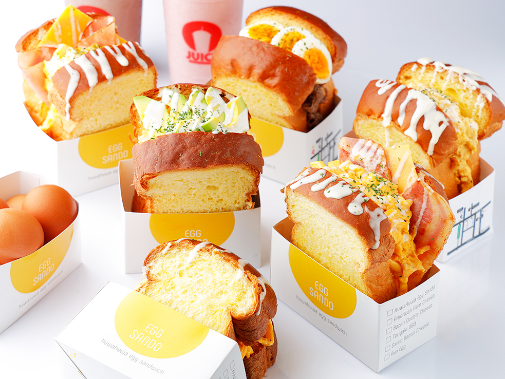 韓国NO.1フレッシュジュースブランドJUICY から、人気急上昇中のふわふわスクラブルエッグトーストが登場🍳🧡7月10(金)より〜