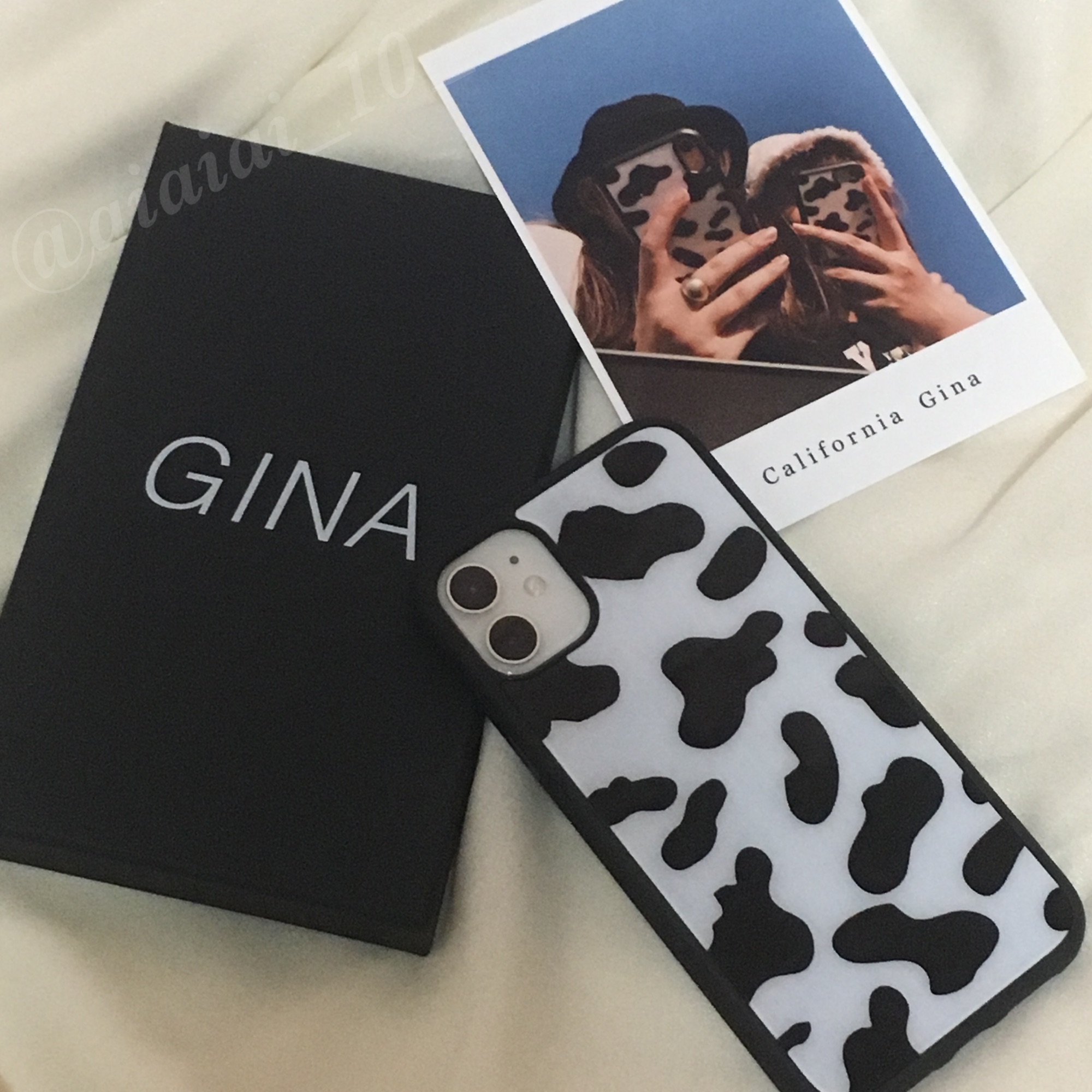 【GINA】オシャレ可愛い牛柄スマホケース📱♡