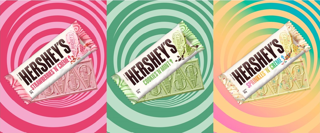ハーシーからポップなカラーがキュートなチョコレート「ハーシーバー」3種 が新発売🍫🧡