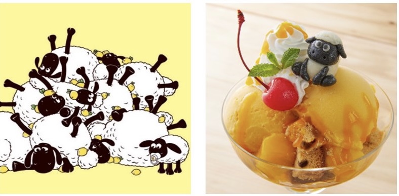 ひつじのショーンの世界観が楽しめるカフェに夏限定新メニューが登場🐑🍑💛