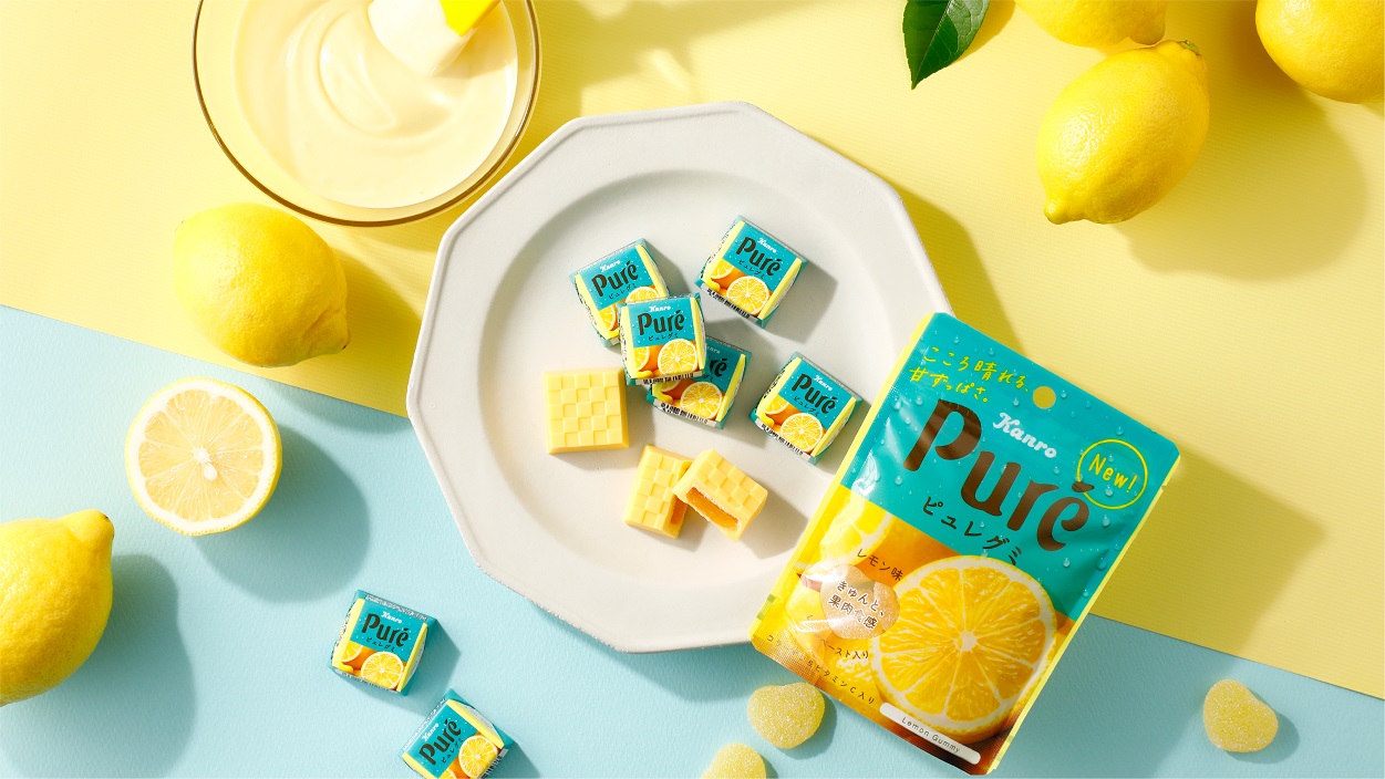 夏にぴったりの爽やかチロルチョコ🍫ピュレグミレモン味が新登場🍋🤍💙