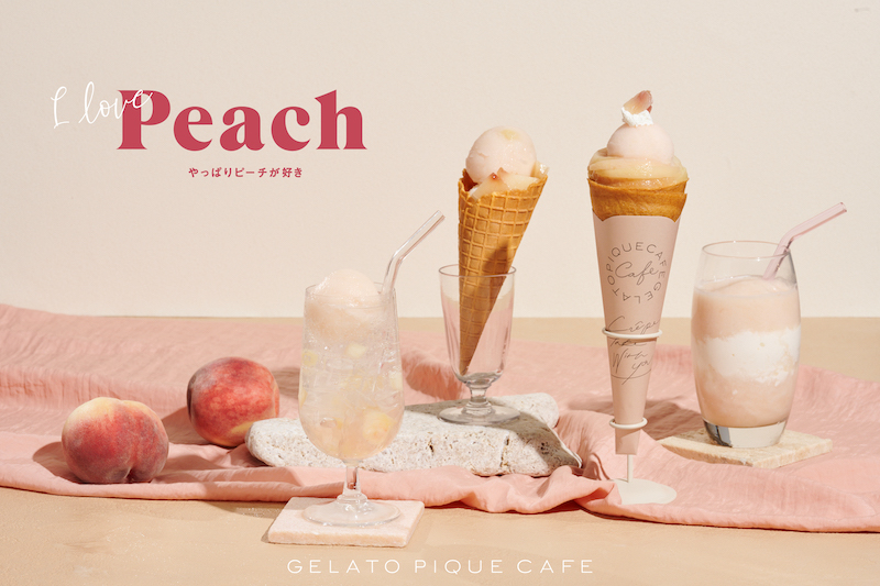 【gelato pique cafe】「桃」を使用した季節限定の贅沢なスイーツを発売🍑🤍