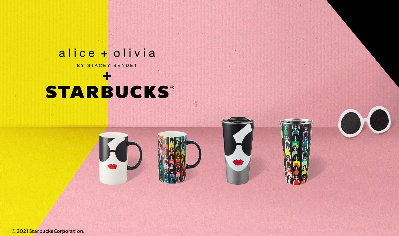 【Starbucks(R) x alice + olivia】スタイリッシュなデザイナーアイテムコレクションをスターバックスオンラインストアにて発売👠🤍