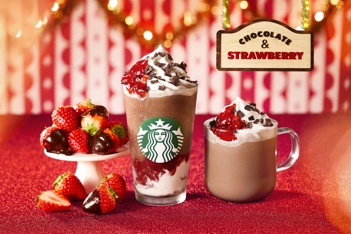 【スターバックス】ホリデーシーズン2021🌟第1弾は『チョコレート ストロベリー フェスティブ フラペチーノ(R)』🍓🍫🤎