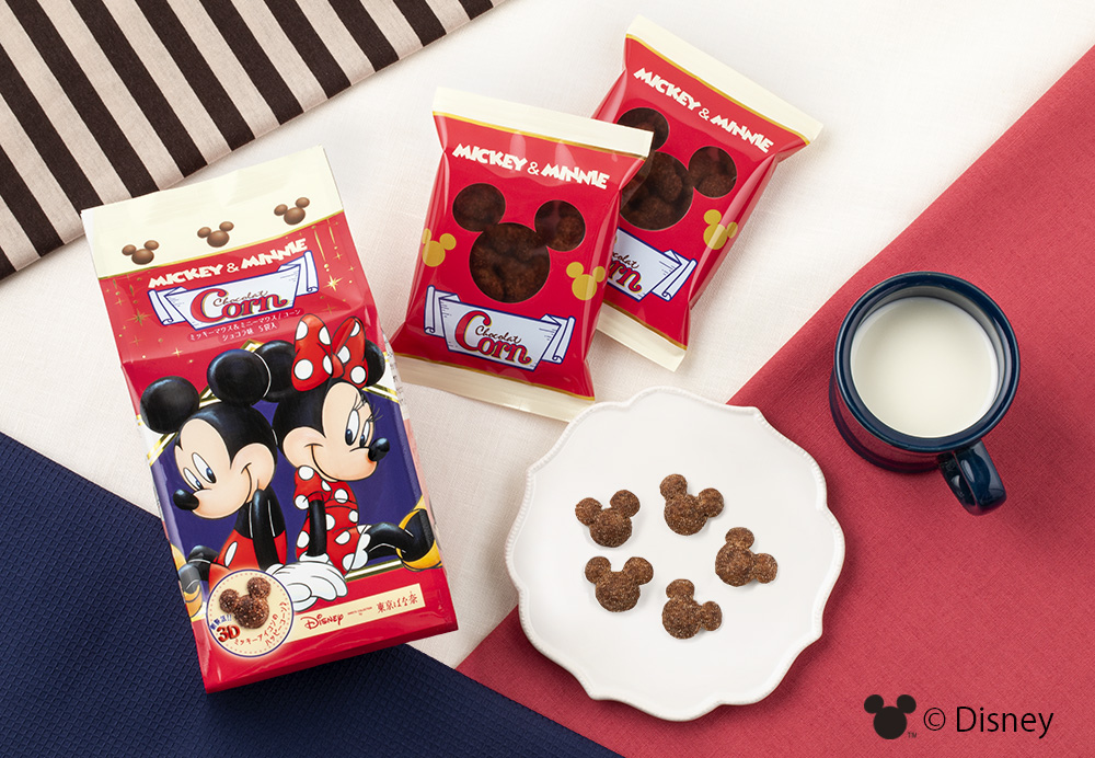 東京ばな奈とディズニーが贈る共同スイーツ『ミッキーマウス&ミニーマウス/ コーン ショコラ味』が登場🍫🍌🤍