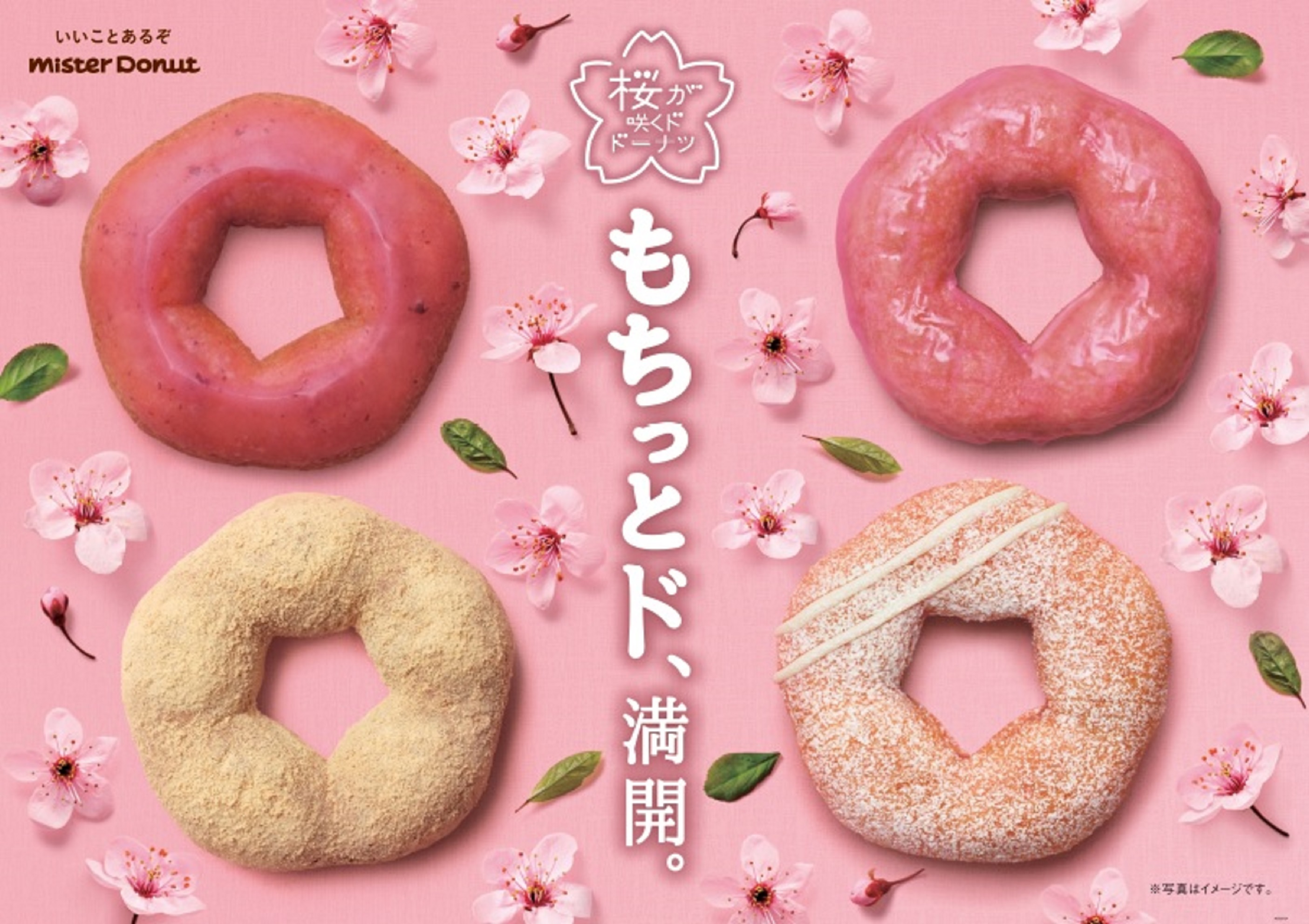 【ミスタードーナツ】『桜が咲くドドーナツシリーズ』 4種を期間限定発売🌸🍃