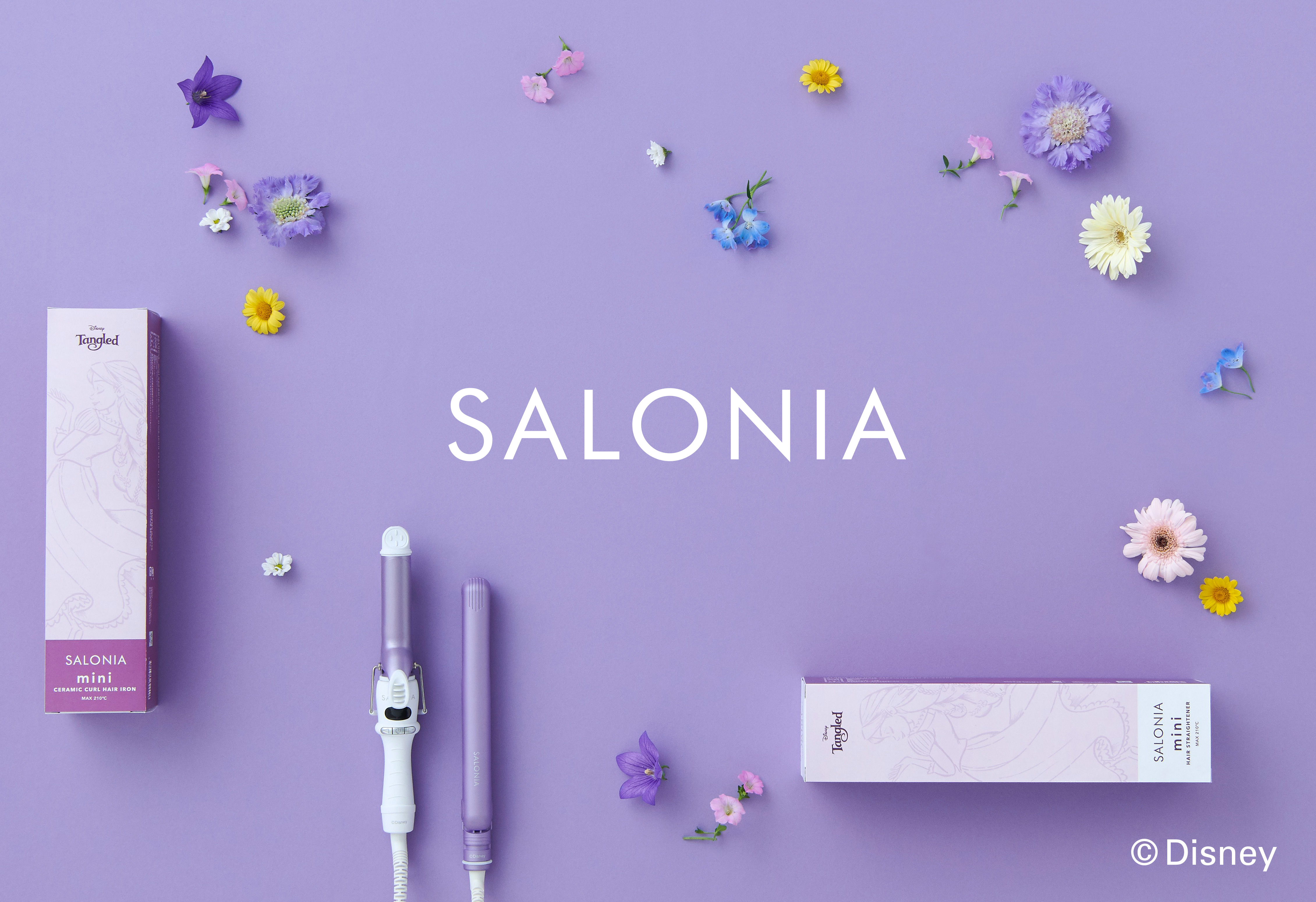 【SALONIA】2年連続ヘアアイロン売上シェア日本一*とディズニーストアの共同企画商品🐭!!大好評の限定ラプンツェルデザインが再登場👰💗💜