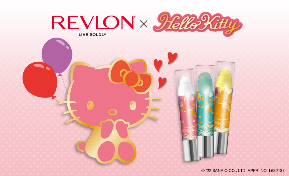 【コラボコスメ!!】レブロン×ハローキティ コラボレーションの、限定パッケージが登場🐱💄🎀 REVLON × HELLO KITTY in NEW YORK「ハローキティと一緒に、NYをお散歩！」8月25日(木)発売予定💨💖