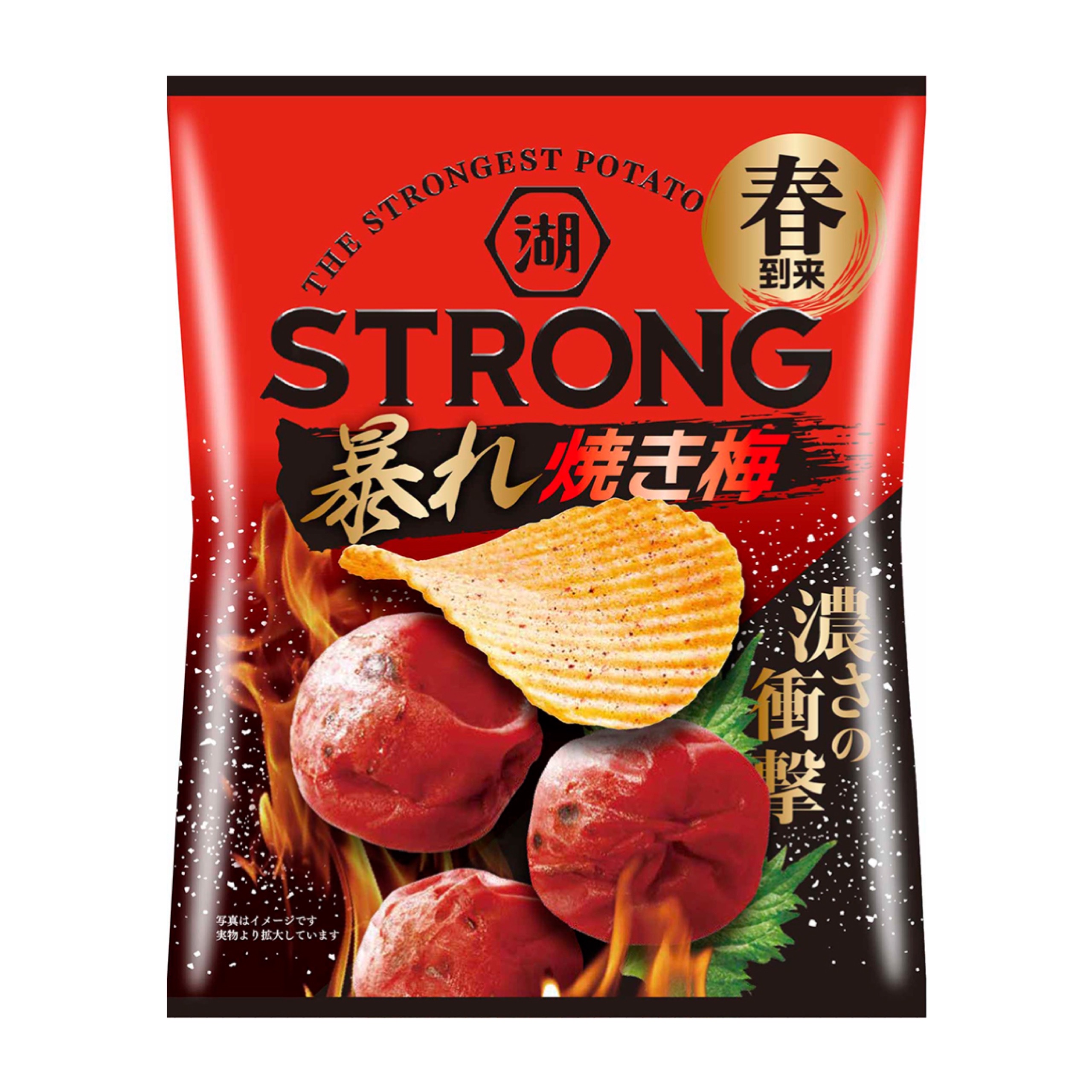 【新作お菓子!!】暴れ狂うほど梅ぇ(うめぇ)!?「湖池屋STRONG ポテトチップス 暴れ焼き梅」が1月9日(月)から発売😋🍟💗