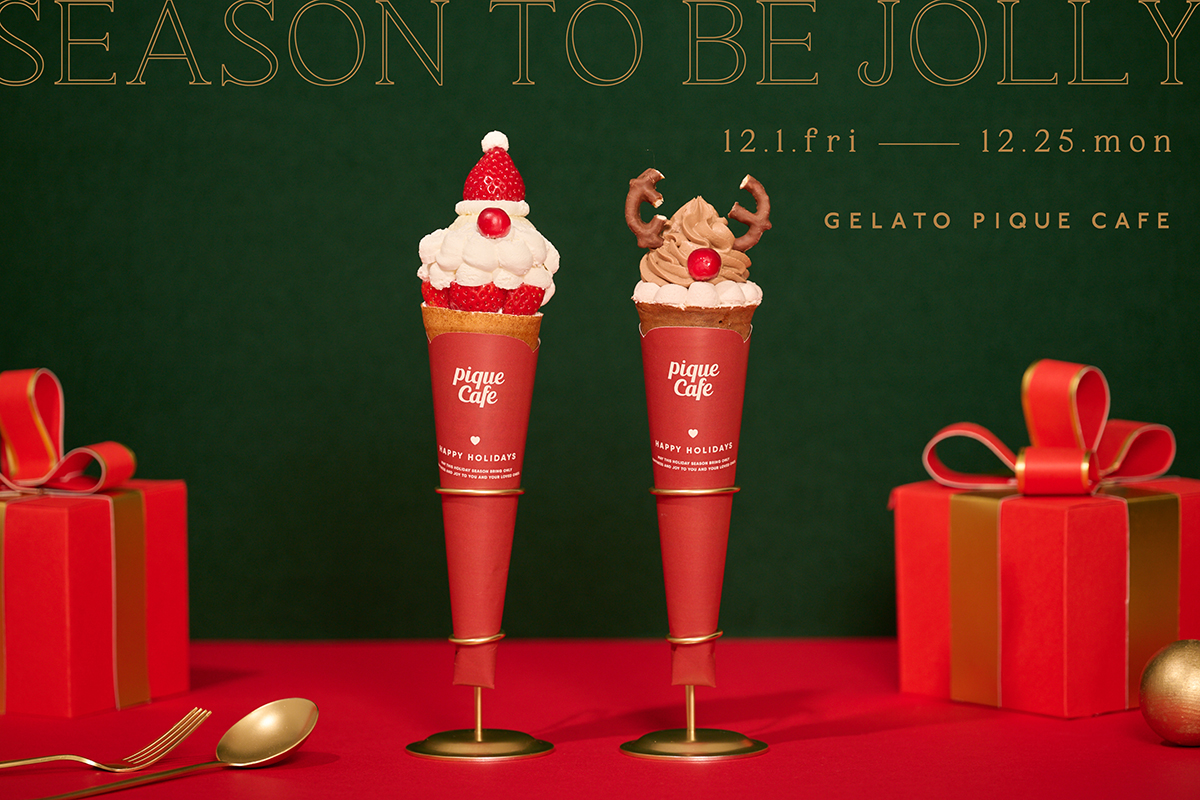 【gelato pique cafe(ジェラート ピケ カフェ)】ホリデーシーズンを彩るサンタクレープとトナカイクレープを12月1日(金)より新発売🎅🏻🎄🎀✨