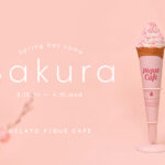 【gelato pique cafe】クレープに満開の桜を映した“ピケカフェ”のシーズナル「さくらクレープ」が3月9日(土)から販売🧁🌸🤍