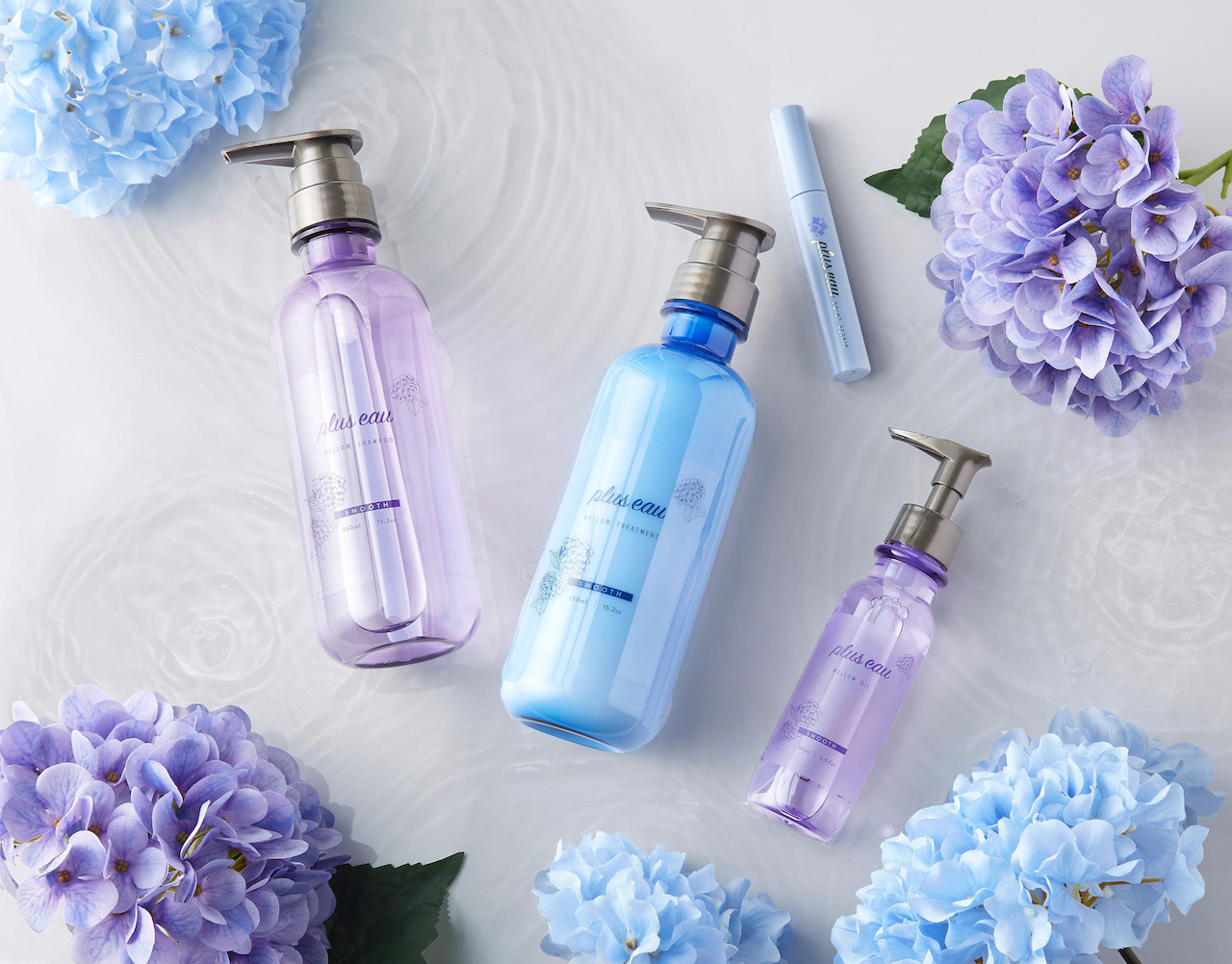 【新作ヘアケア】plus eau(プリュスオー)から爽やかで透明感溢れる夏季限定の紫陽花シリーズが5月10日(金)より数量限定発売🧴🩵💜✨