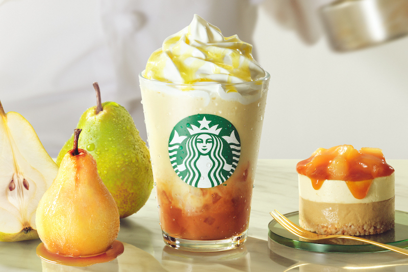 【スターバックス】芳醇で華やかな洋なしと、生キャラメルの至福のハーモニーまるで本格的なスイーツ『洋なし 生キャラメル フラペチーノ®』が9月10日(水)より登場🤤🥤🍐🤍