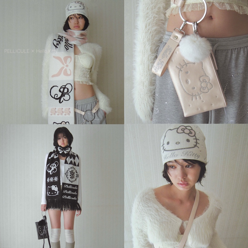 【注目コラボ!!】即日完売で話題の「PELLICULE」×「ハローキティ」コラボレーション💓待望の第2弾が公式オンラインストアで発売決定🐱🎀✨