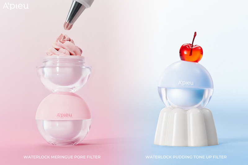 【新作コスメ!!】毛穴レスの極上なめらかフィルター肌へ✨メレンゲとプリンをイメージした2種類のクリーム下地がA’pieuから新発売🧁🎀💘